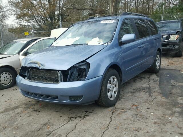 KNDMB233566079166 - 2006 KIA SEDONA EX BLUE photo 2