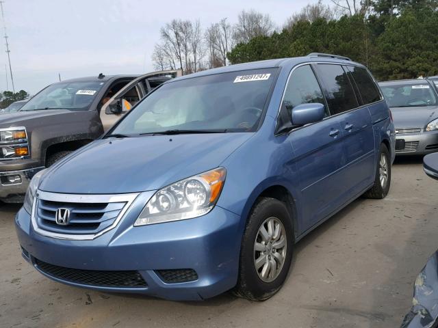 5FNRL38709B016148 - 2009 HONDA ODYSSEY EX BLUE photo 2