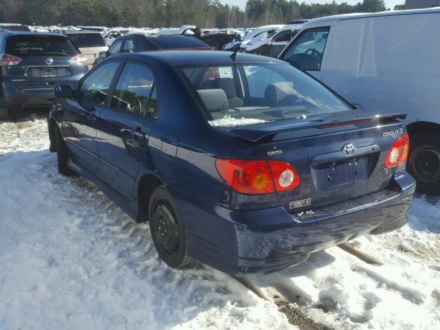 2T1BR32E13C105682 - 2003 TOYOTA COROLLA BLUE photo 3