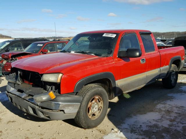 1GCEK19V23Z273624 - 2003 CHEVROLET SILVERADO RED photo 2