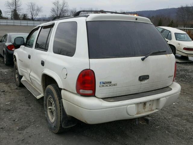 1B4HS28Y5WF131379 - 1998 DODGE DURANGO WHITE photo 3