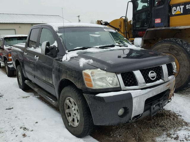 1N6AA07B55N510649 - 2005 NISSAN TITAN XE BLACK photo 1