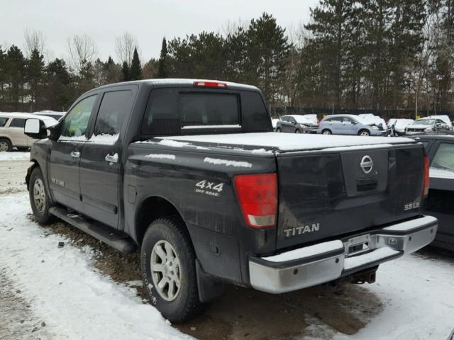 1N6AA07B55N510649 - 2005 NISSAN TITAN XE BLACK photo 3