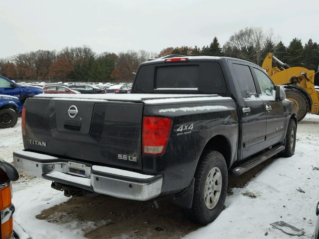 1N6AA07B55N510649 - 2005 NISSAN TITAN XE BLACK photo 4