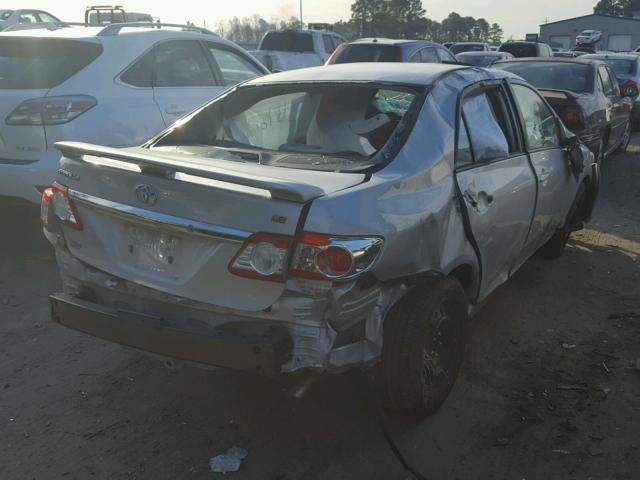 2T1BU4EE8CC795219 - 2012 TOYOTA COROLLA BA SILVER photo 4