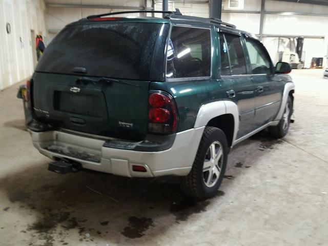 1GNDT13SX52326158 - 2005 CHEVROLET TRAILBLAZE GREEN photo 4