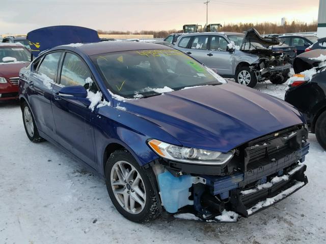 3FA6P0H72DR278210 - 2013 FORD FUSION SE BLUE photo 1