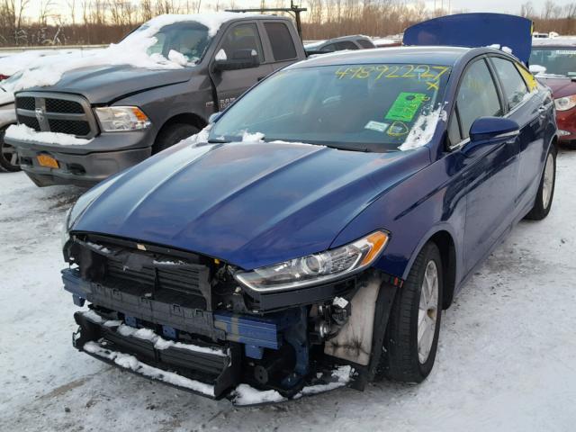 3FA6P0H72DR278210 - 2013 FORD FUSION SE BLUE photo 2