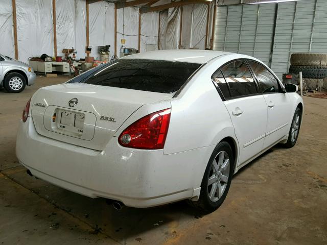 1N4BA41E15C828786 - 2005 NISSAN MAXIMA SE WHITE photo 4