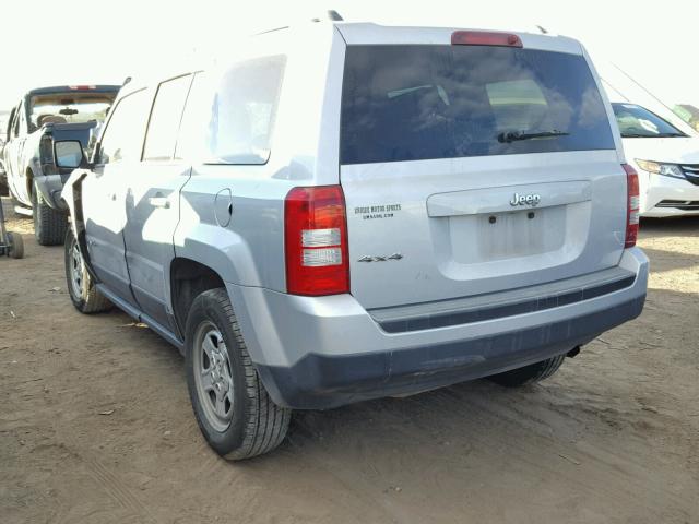 1C4NJRBB9DD114843 - 2013 JEEP PATRIOT SP SILVER photo 3