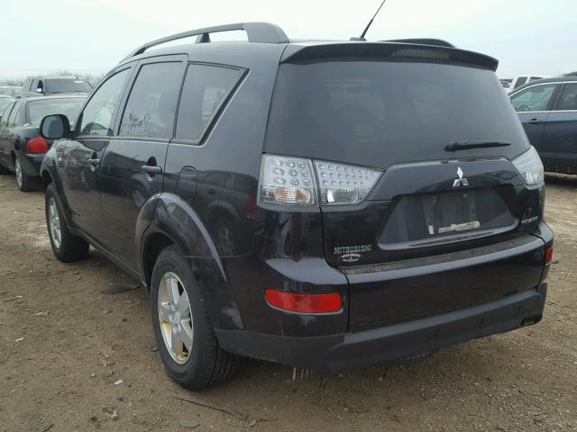 JA4MT31X77Z012569 - 2007 MITSUBISHI OUTLANDER BLACK photo 3