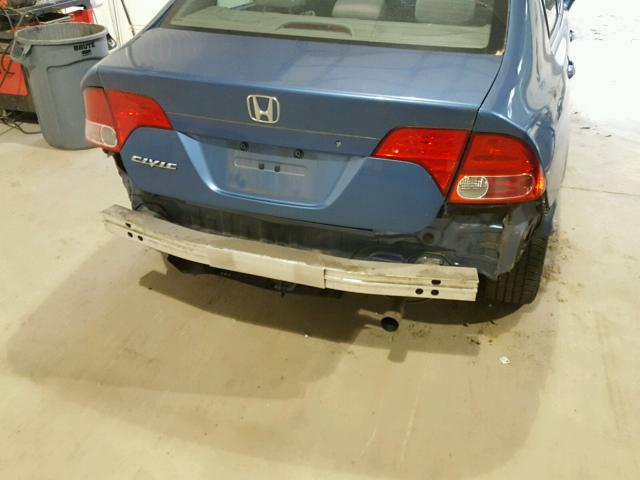 1HGFA16528L062074 - 2008 HONDA CIVIC LX BLUE photo 9