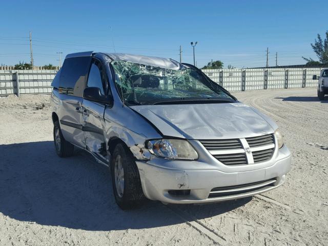 1D4GP45R25B428658 - 2005 DODGE CARAVAN SX GRAY photo 1