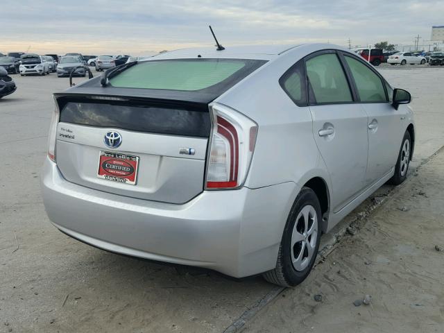 JTDKN3DU5E1856694 - 2014 TOYOTA PRIUS GRAY photo 4