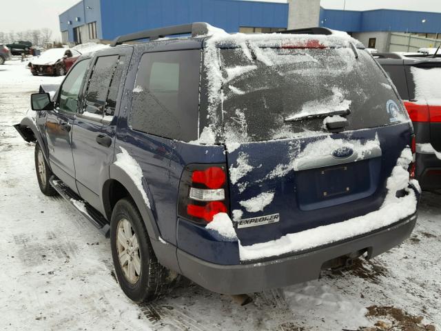 1FMEU63E96UB34586 - 2006 FORD EXPLORER X BLUE photo 3