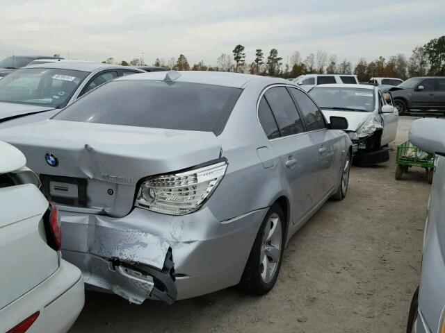 WBANU535X8CT17337 - 2008 BMW 528 I SILVER photo 4