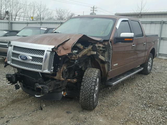 1FTFW1ET1BFB36252 - 2011 FORD F150 SUPER BROWN photo 2