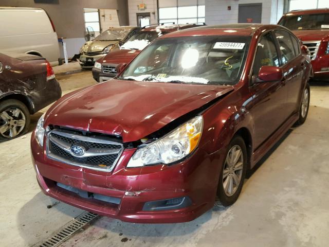 4S3BMCG65A3223966 - 2010 SUBARU LEGACY 2.5 RED photo 2