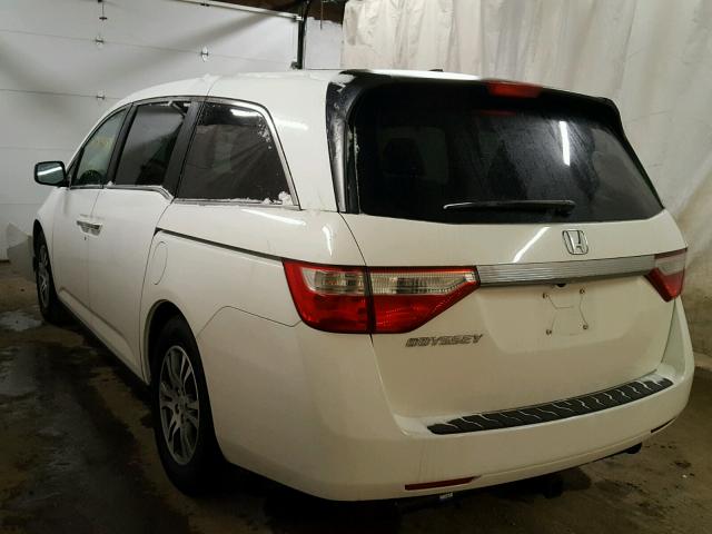 5FNRL5H64CB033772 - 2012 HONDA ODYSSEY EX WHITE photo 3