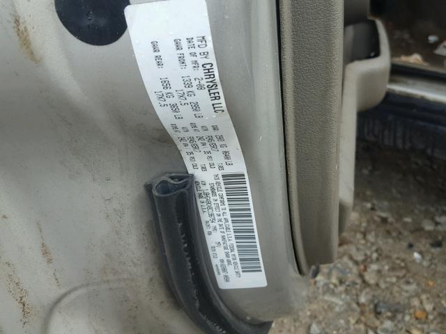 1J8HG48KX8C196754 - 2008 JEEP COMMANDER SILVER photo 10