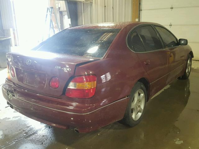 JT8BH68X4W0009751 - 1998 LEXUS GS 400 RED photo 4