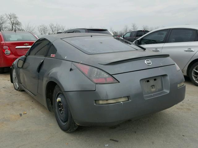 JN1AZ34D44M103335 - 2004 NISSAN 350Z COUPE GRAY photo 3