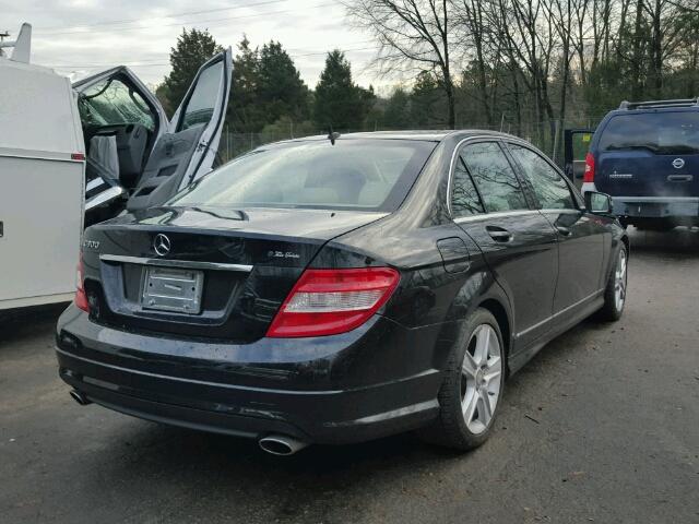 WDDGF5EB6AR096434 - 2010 MERCEDES-BENZ C 300 BLACK photo 4