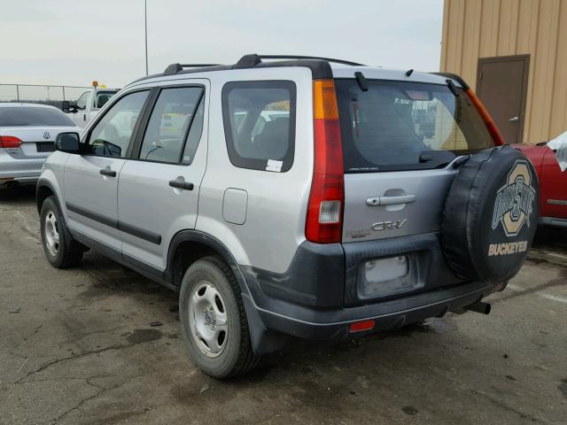 JHLRD78483C010597 - 2003 HONDA CR-V LX SILVER photo 3