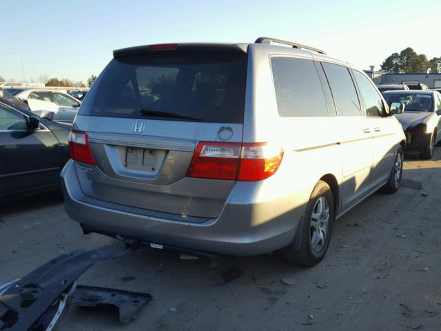 5FNRL38716B040597 - 2006 HONDA ODYSSEY EX GRAY photo 4