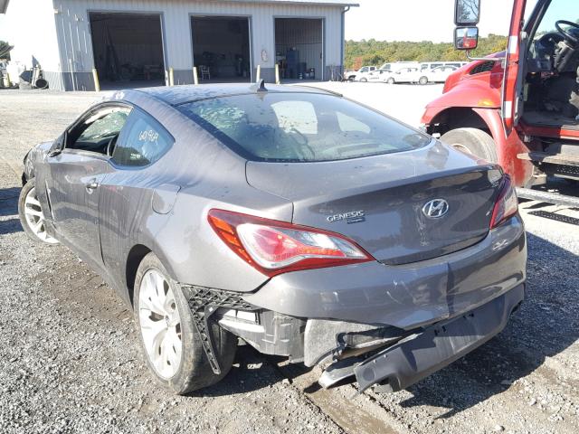 KMHHT6KD7DU090013 - 2013 HYUNDAI GENESIS CO GRAY photo 3