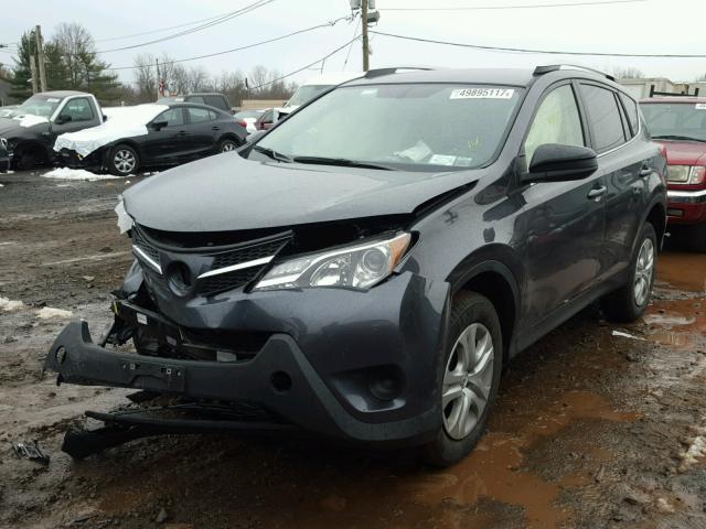 JTMBFREV2FD162374 - 2015 TOYOTA RAV4 LE CHARCOAL photo 2