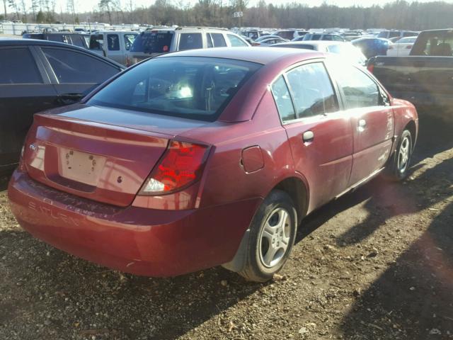 1G8AG52F14Z204266 - 2004 SATURN ION LEVEL RED photo 4