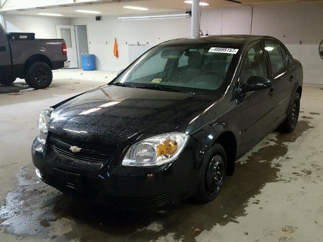 1G1AL55F277354165 - 2007 CHEVROLET COBALT LT BLACK photo 2