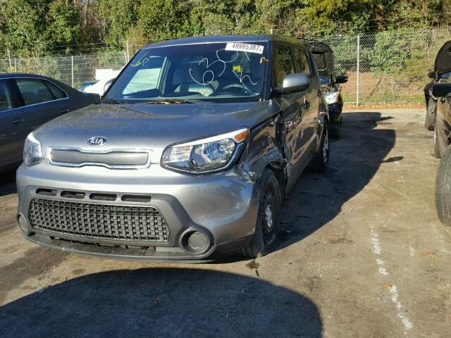 KNDJN2A20F7136307 - 2015 KIA SOUL GRAY photo 2