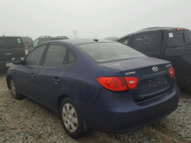 KMHDU46D17U165285 - 2007 HYUNDAI ELANTRA GL BLUE photo 3