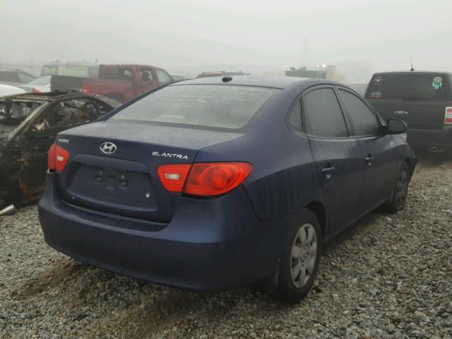 KMHDU46D17U165285 - 2007 HYUNDAI ELANTRA GL BLUE photo 4