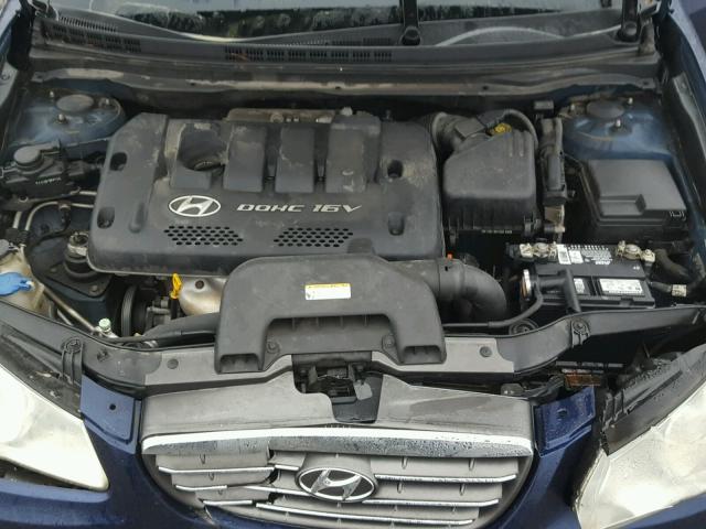 KMHDU46D17U165285 - 2007 HYUNDAI ELANTRA GL BLUE photo 7