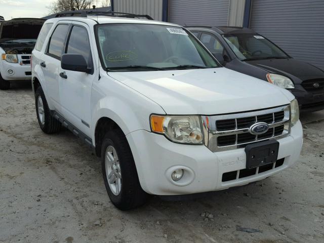 1FMCU49H28KA70970 - 2008 FORD ESCAPE HEV WHITE photo 1