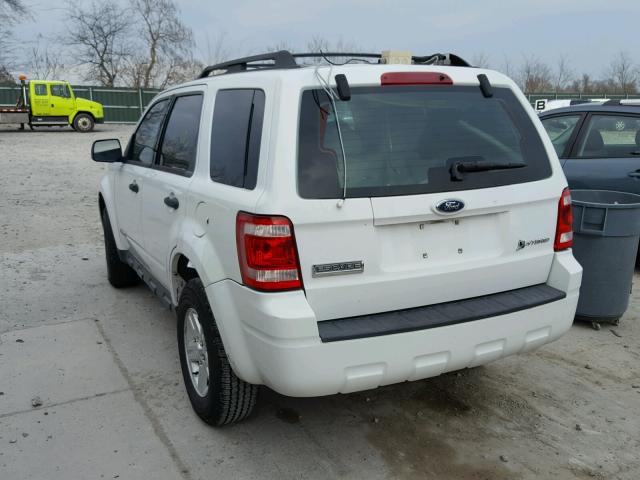 1FMCU49H28KA70970 - 2008 FORD ESCAPE HEV WHITE photo 3