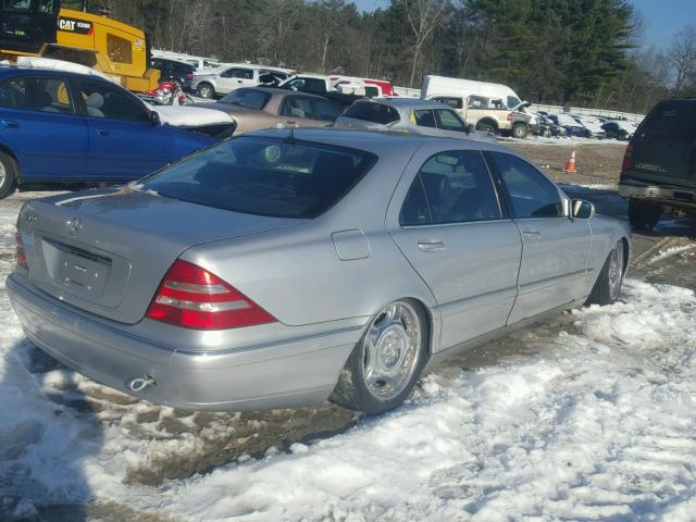 WDBNG75J4YA060217 - 2000 MERCEDES-BENZ S 500 SILVER photo 4