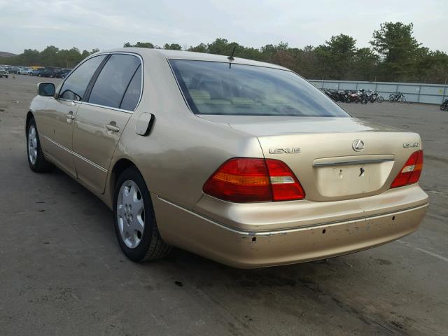 JTHBN30F230116335 - 2003 LEXUS LS 430 GOLD photo 3