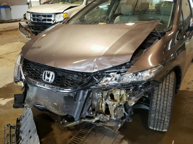 2HGFB2F89EH525608 - 2014 HONDA CIVIC EX შავი ფოტო 9