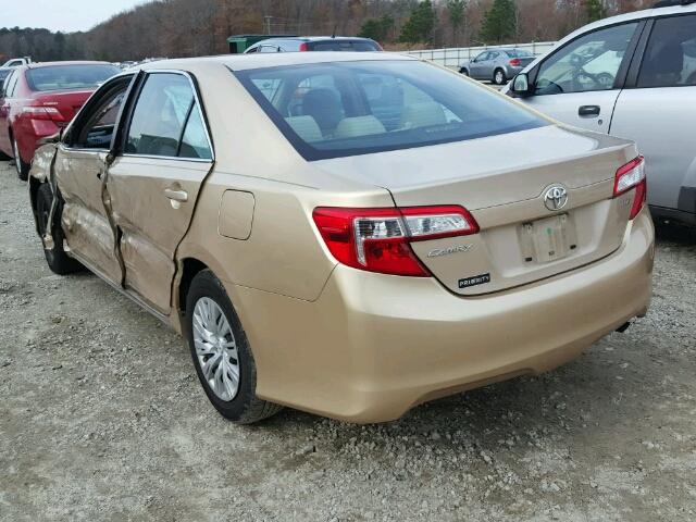 4T4BF1FK6CR189032 - 2012 TOYOTA CAMRY BASE TAN photo 3