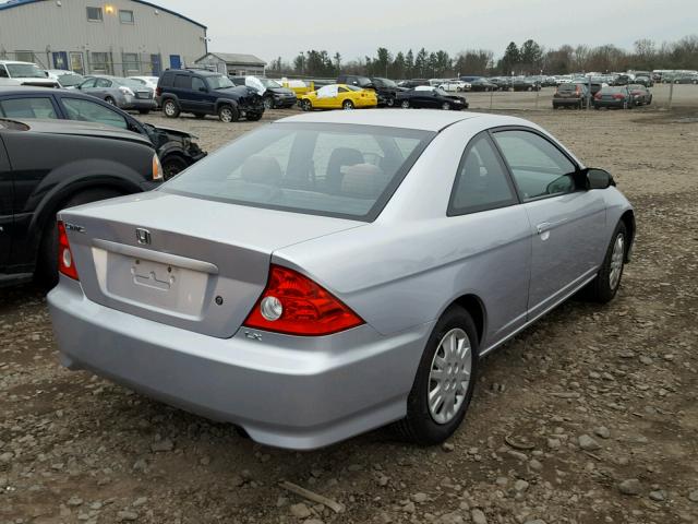 1HGEM21525L078528 - 2005 HONDA CIVIC LX SILVER photo 4