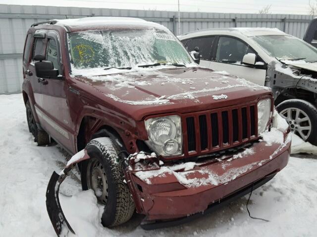 1J8GN28K48W201144 - 2008 JEEP LIBERTY SP BURGUNDY photo 1