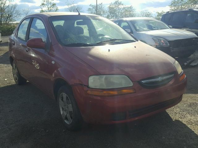 KL1TD56606B577707 - 2006 CHEVROLET AVEO BASE Czerwony zdjęcie 1