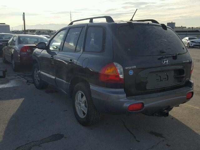 KM8SC73D84U750649 - 2004 HYUNDAI SANTA FE G BLACK photo 3