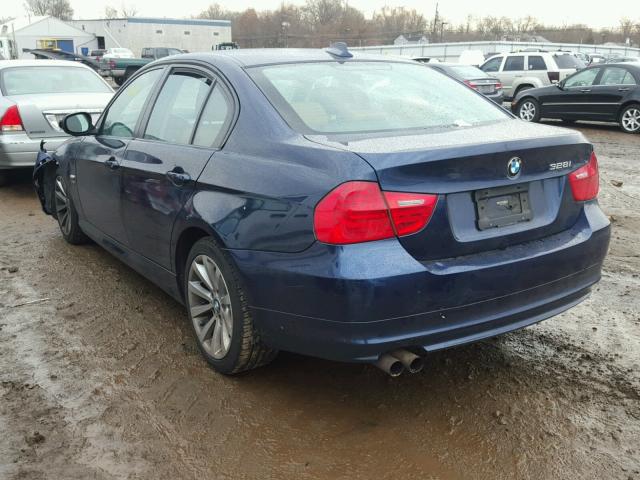 WBAPK5C54BF125447 - 2011 BMW 328 XI SUL BLUE photo 3