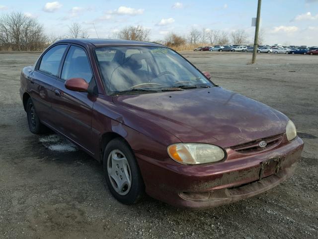 KNAFB121915087334 - 2001 KIA SEPHIA BAS MAROON photo 1