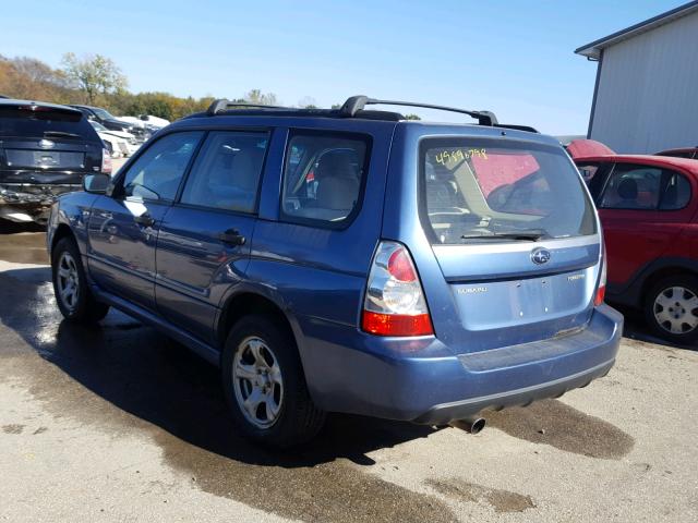 JF1SG63687H719411 - 2007 SUBARU FORESTER 2 BLUE photo 3